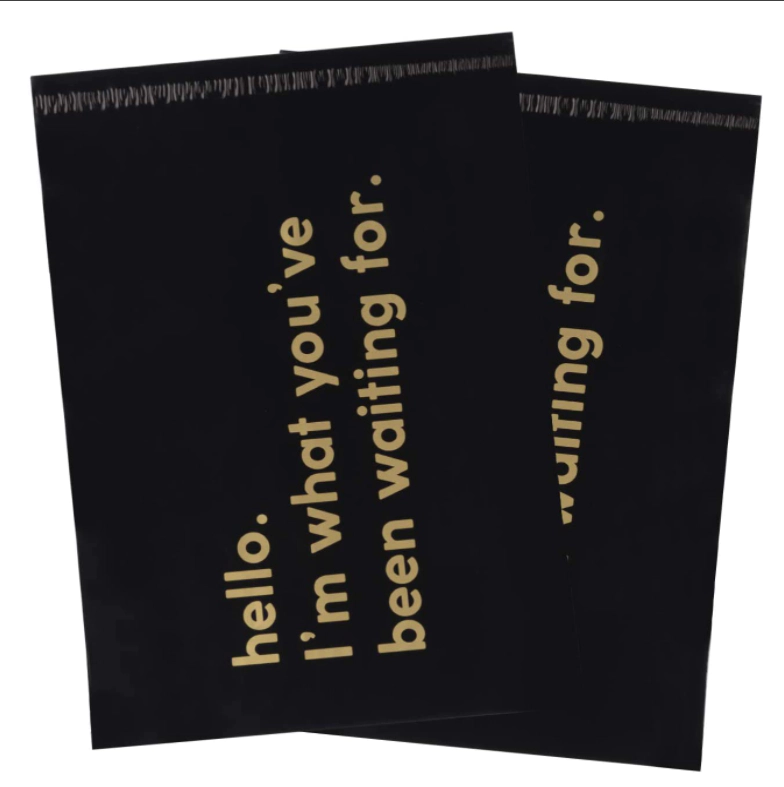 Mailers Shipping Bags Business Text Printed Black Mailers Heavy Duty Self Seal Biodegradable Mailing Envelopes