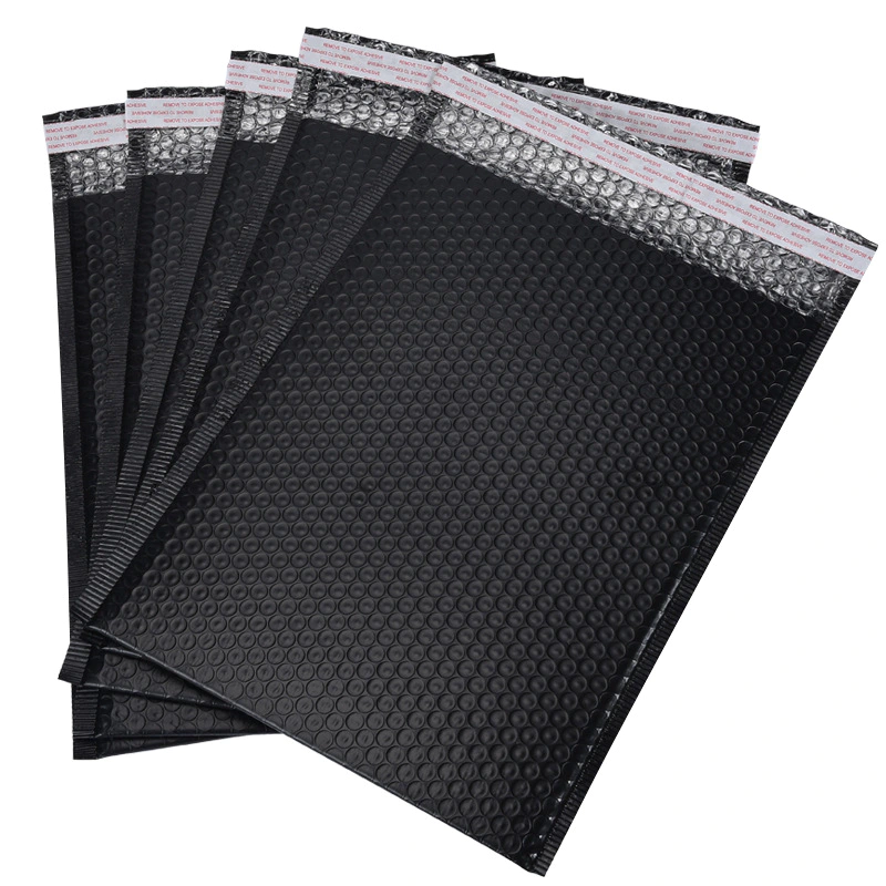 Custom 100% Biodegradable Compostable Eco-friendly Shipping Packaging Mailing Bags Bubble Mailer Bag Black Padded Envelopes