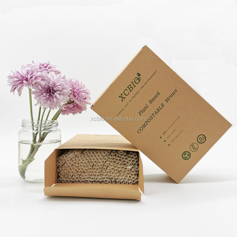 Disposable Plastic Compostable Straw Biodegradable Flexible PLA Drinking Straw