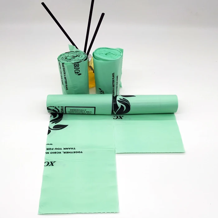 100% biodegradable garbage trash bag compostable garbage bags plant base biodegradable bags