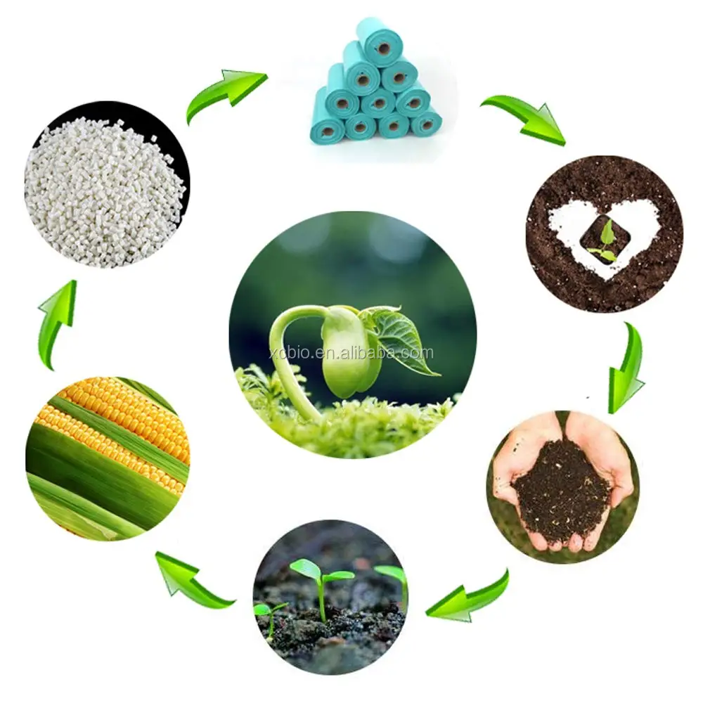 PLA Plastic Bags Disposable T-shirt Biodegradable Garbage Bags